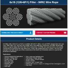 Remplisseuse 6X19 (12/6 + 6F / 1) - Câble métallique IWRC